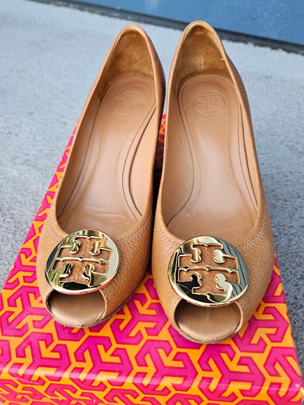 Tory Burch Tan Wedges, Size 8